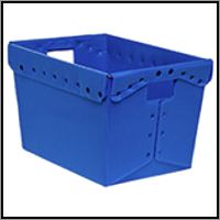 Blue Corrugated PlasticPostal Bins and Totes